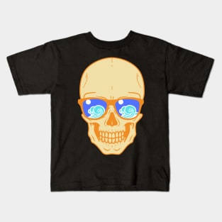 Skull Waves Skeleton Beach Party Kids T-Shirt